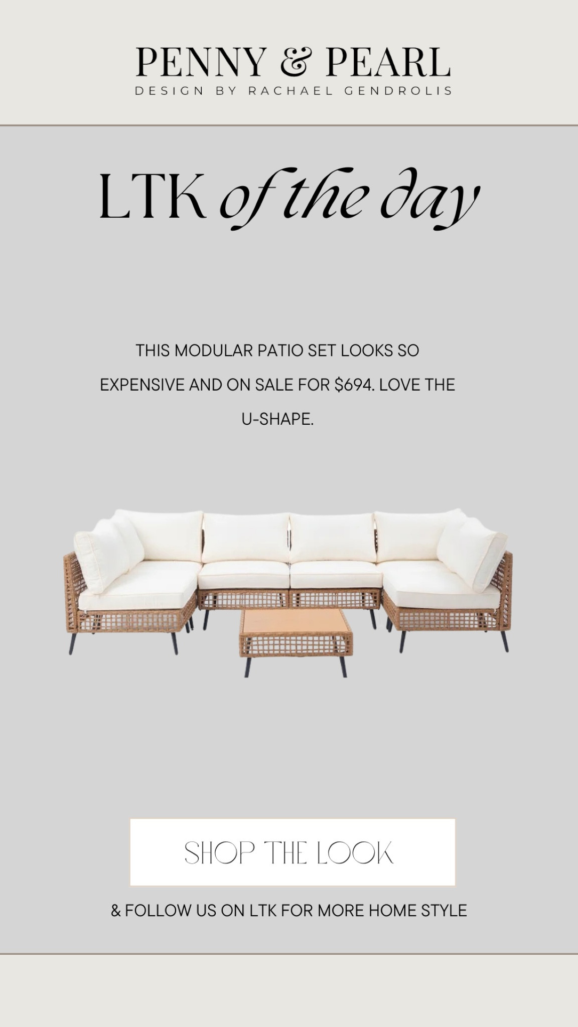 It’s freezing today, but we’re gaining daylight people! Which can only mean one thing—it’s time to order your outdoor furniture before it sells out by Spring! This sectional is modular and so cute. Such a steal for less than $700!



#LTKHome #LTKSaleAlert #LTKSeasonal