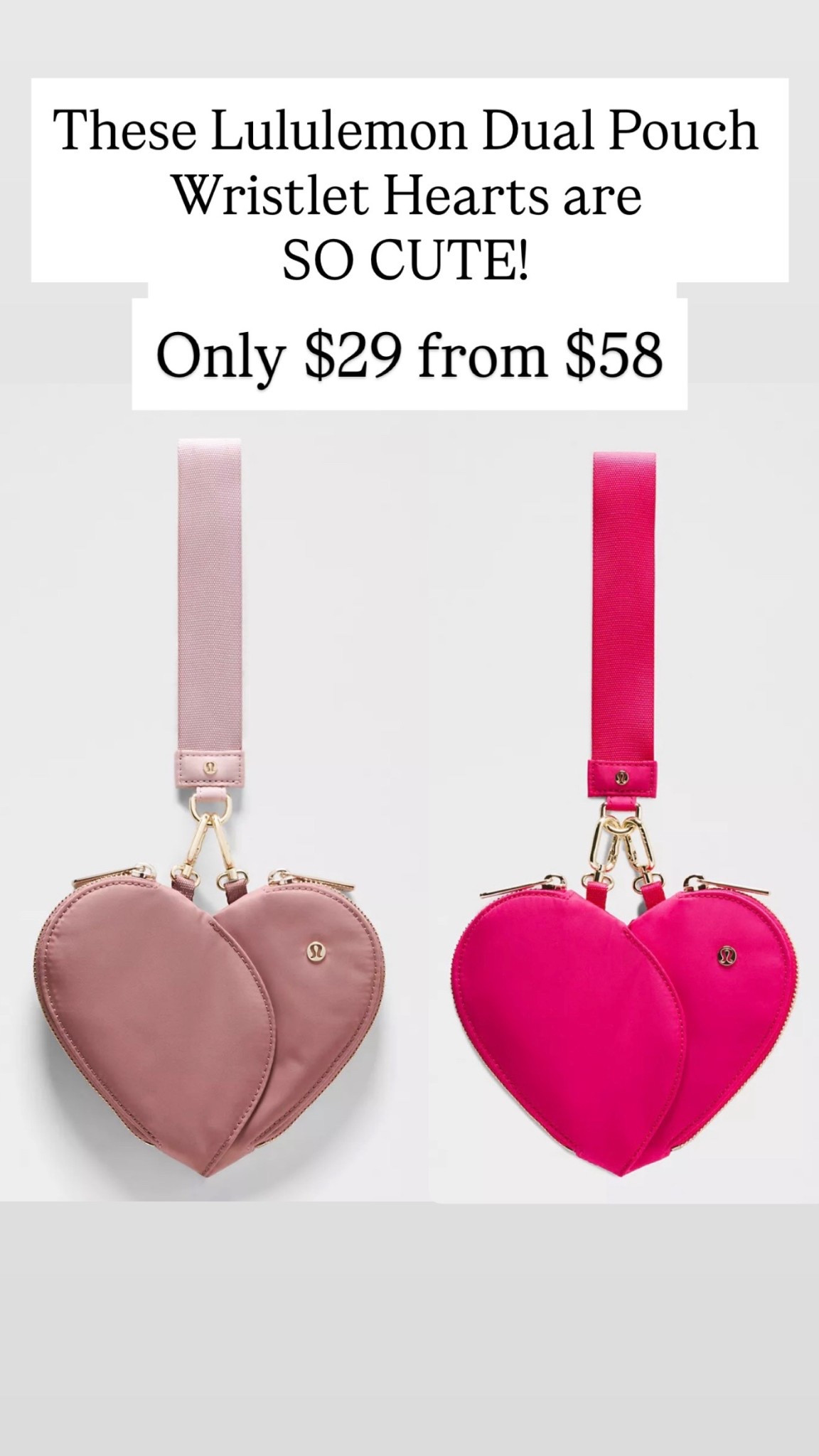 I love these heart dual wristlets from Lululemon 🩷☺️

#LTKSaleAlert