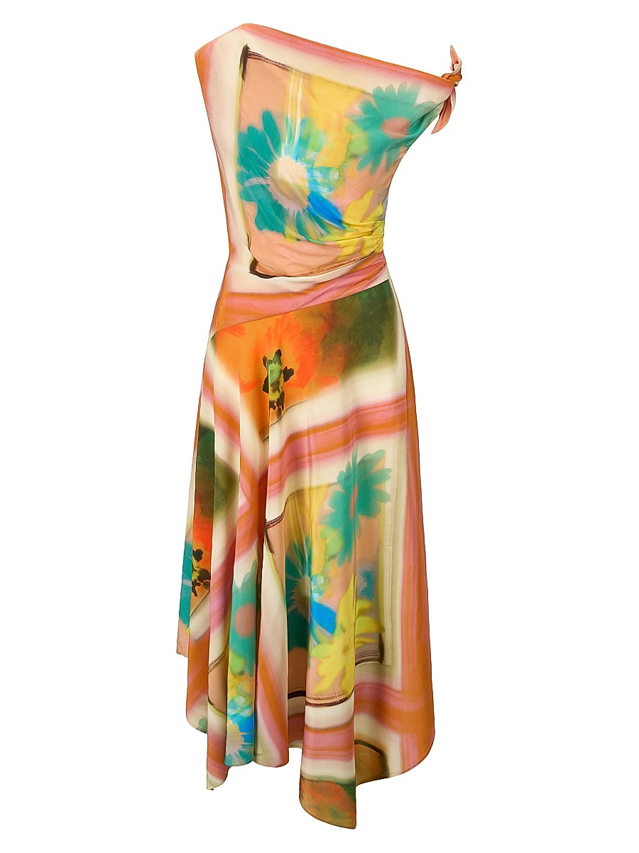 Women's Portia Off-The-Shoulder Maxi Dress - Superbloom Scarf - Size 12 | Saks Fifth Avenue