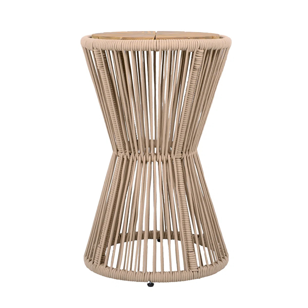 Nara Outdoor Side Table Acacia Wood & Woven Rope | Wayfair North America
