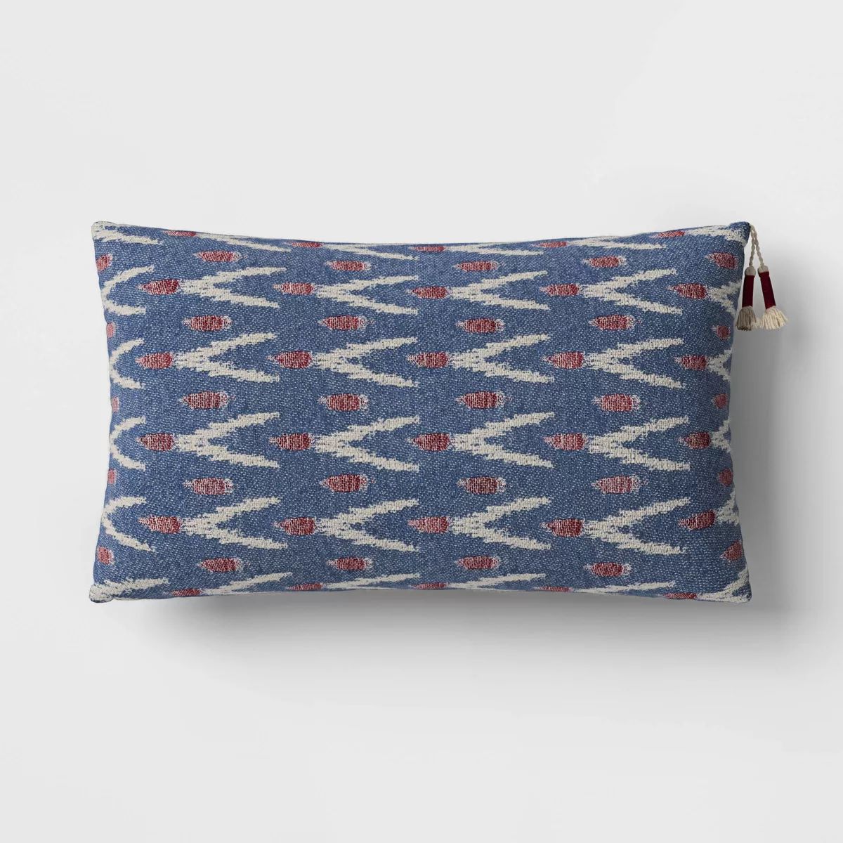 Lumbar woven Ikat Pillow-Blue - Threshold™ | Target