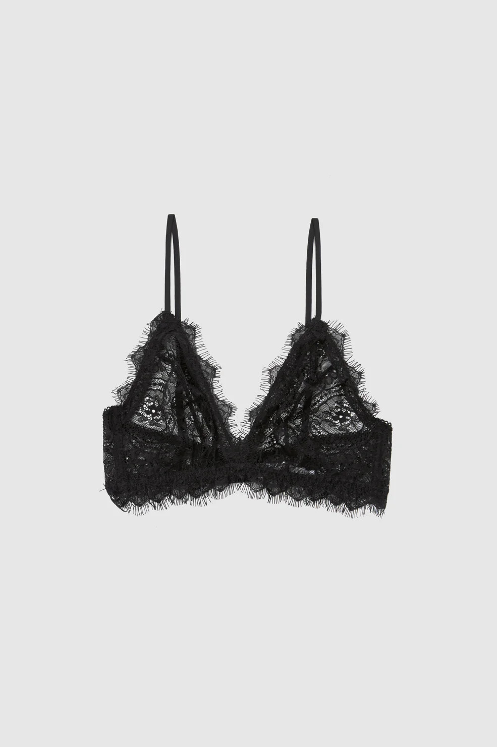 Lace Bra With Trim - Black | Anine Bing