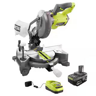 18V ONE+ Cordless 7-1/4 in. Compound Miter Saw with 4.0 Ah Lithium-Ion Battery and 18V Charger | The Home Depot
