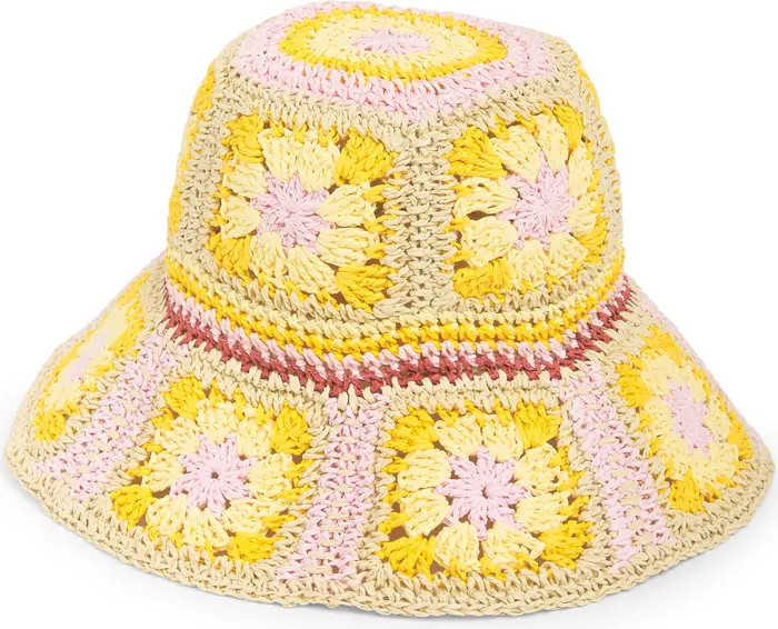 Flower Crochet Bucket HatC & C CALIFORNIA | Nordstrom Rack