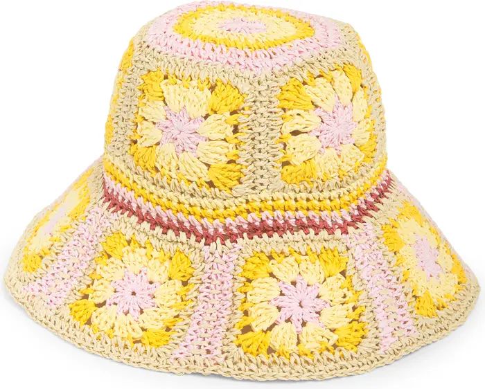 Flower Crochet Bucket HatC & C CALIFORNIA | Nordstrom Rack