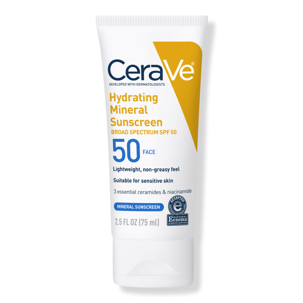 CeraVe Hydrating Mineral Sunscreen Lotion for Face SPF 50 for All Skin Types | Ulta