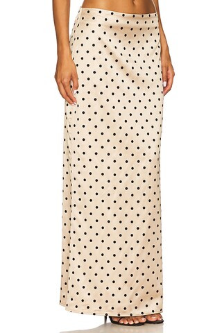 Elianna Midi Skirt in Tan Polka Dot | Revolve Clothing (Global)