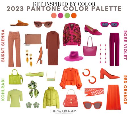 Fall Fashion: Colors of Fall 
2023 Pantone Color Palette 

Burt sienna  rose violet  kohl rabi red orange  pants  jeans  skirts  sweater dress  puffer jacket  earrings  hats  shoes  bags  jewelry 

#LTKGiftGuide #LTKSeasonal #LTKstyletip