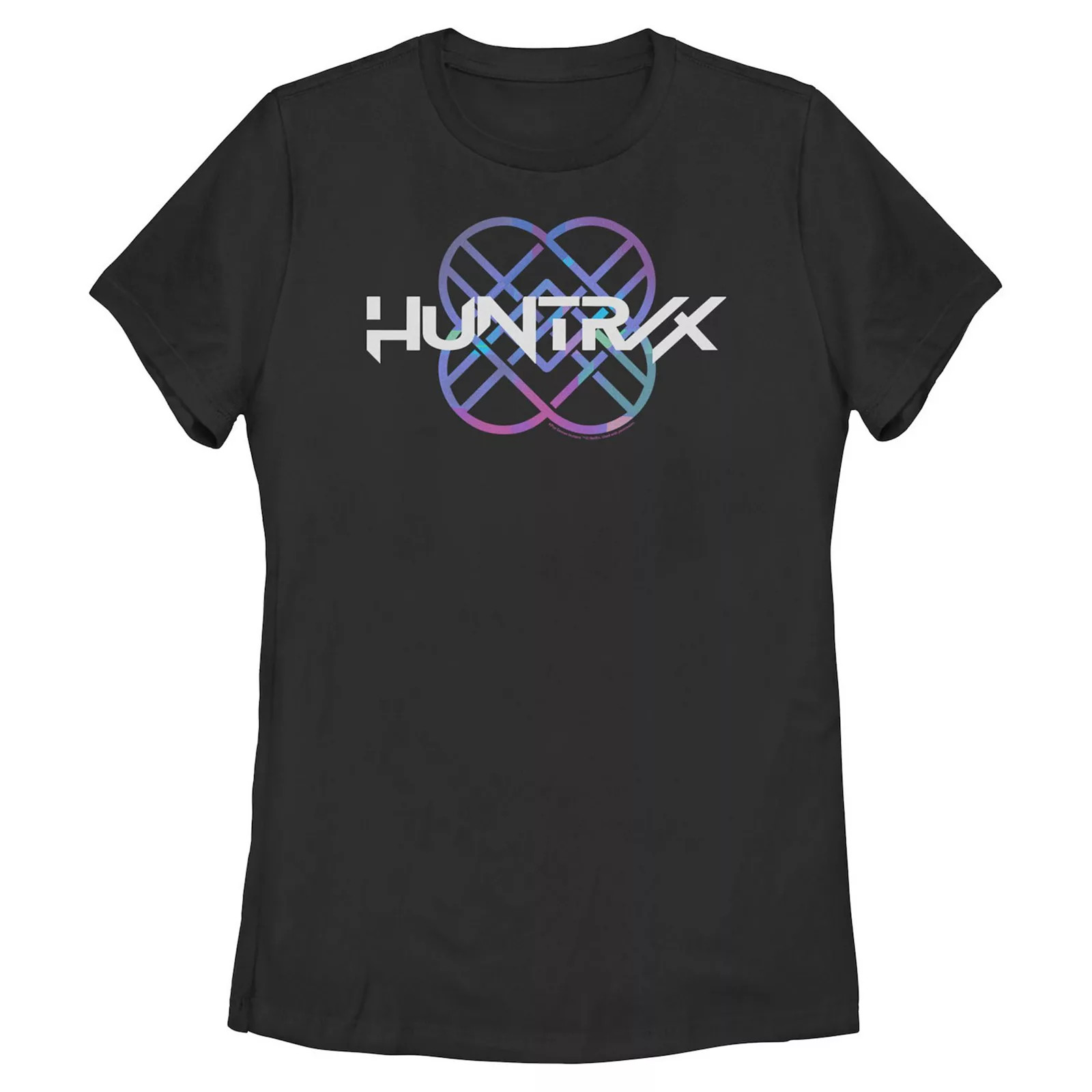 Juniors' K Pop Demon Hunters Huntrix Logo Short Sleeve Graphic Tee, Women's, Size: XL, Black | Kohl's