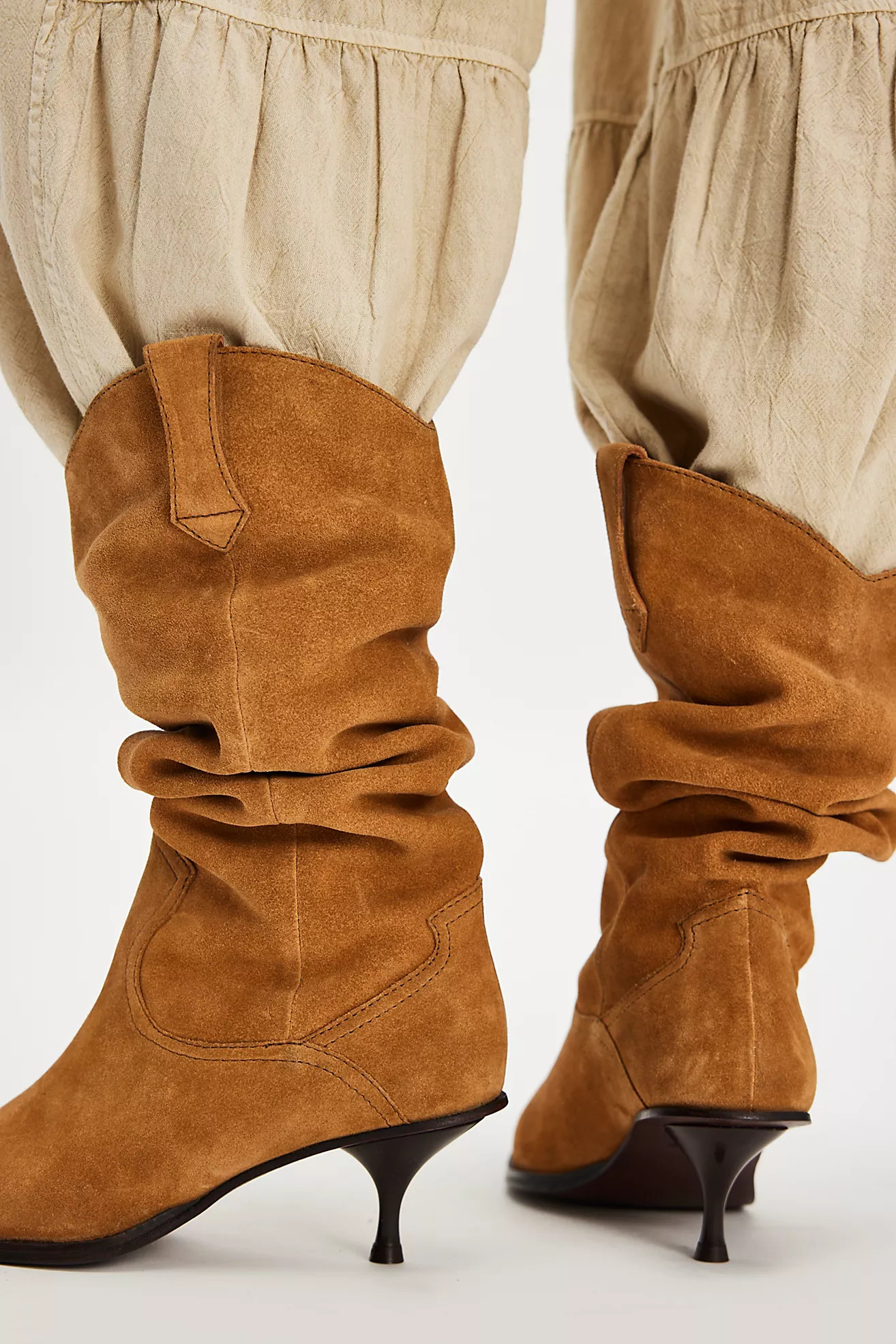 Daisy Slouchy Kitten Heel Boots | Free People (Global - UK&FR Excluded)
