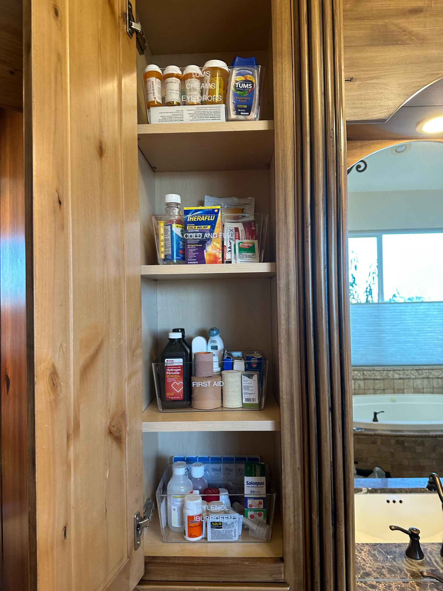 Medicine cabinet organization with simple bins from target! 

#LTKActive #LTKFamily #LTKFindsUnder50