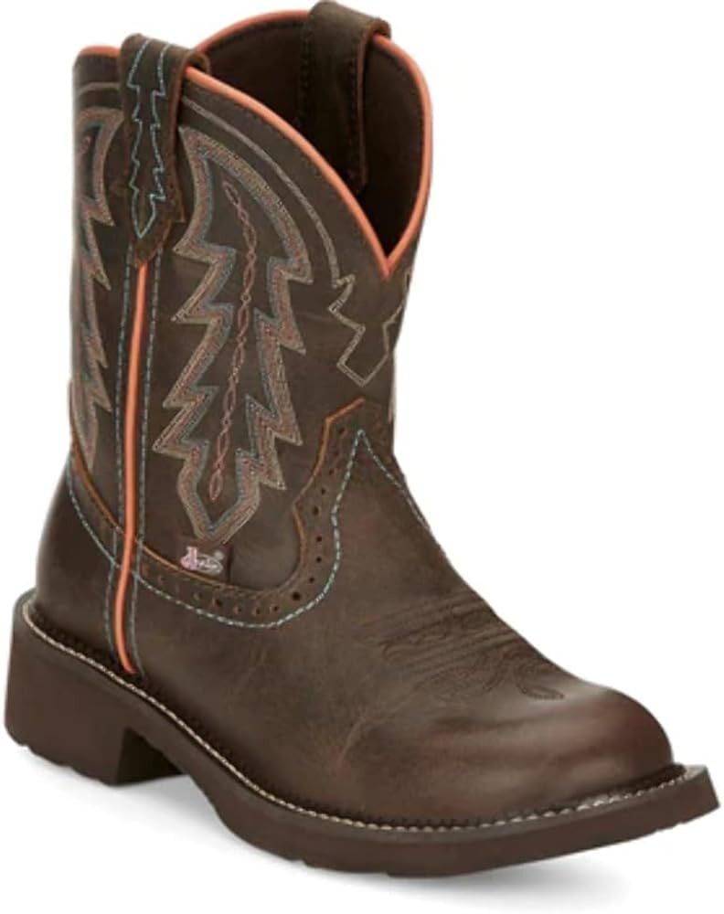 Justin Boot Company Women`s Justin Gypsy Brown Vamp 8In Round Toe Western Boot | Amazon (US)