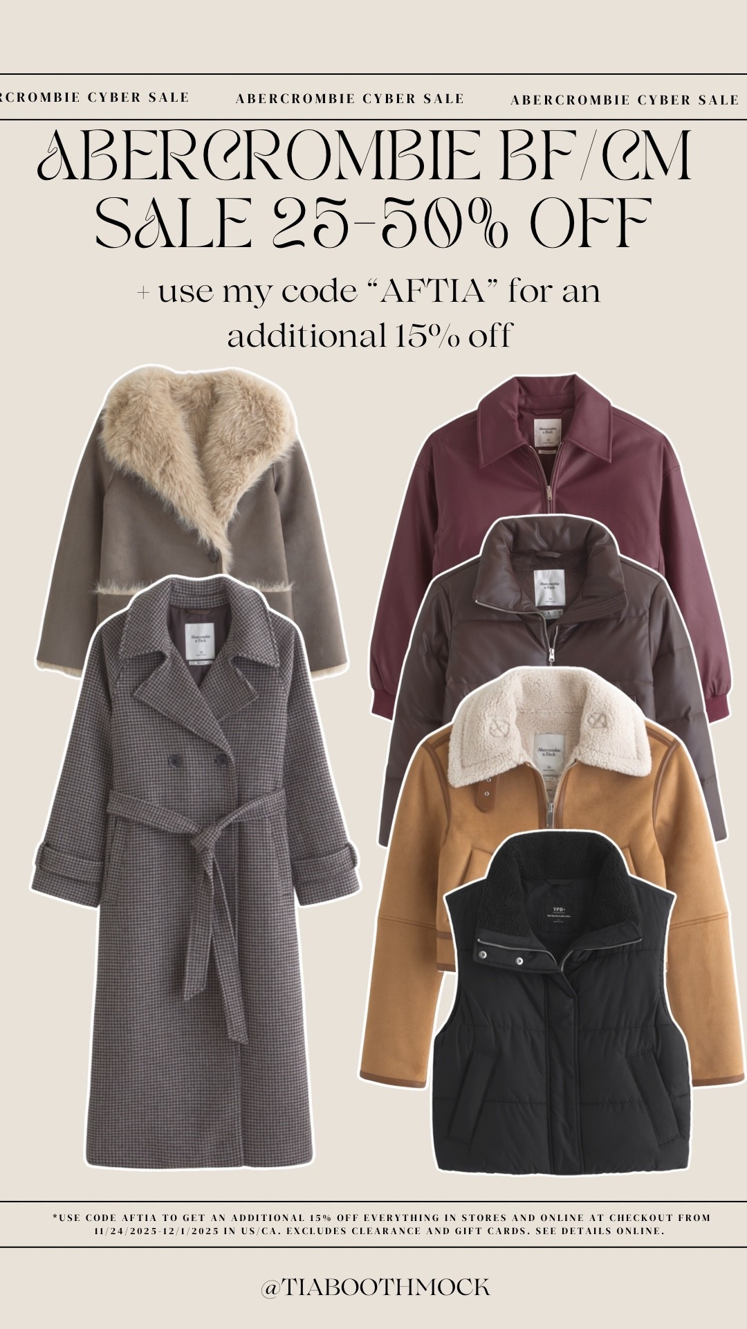 More of my picks from Abercrombie’s BF sale 🤍 Use “AFTIA” for an extra 15% off! 

#LTKHoliday #LTKSaleAlert #LTKCyberWeek