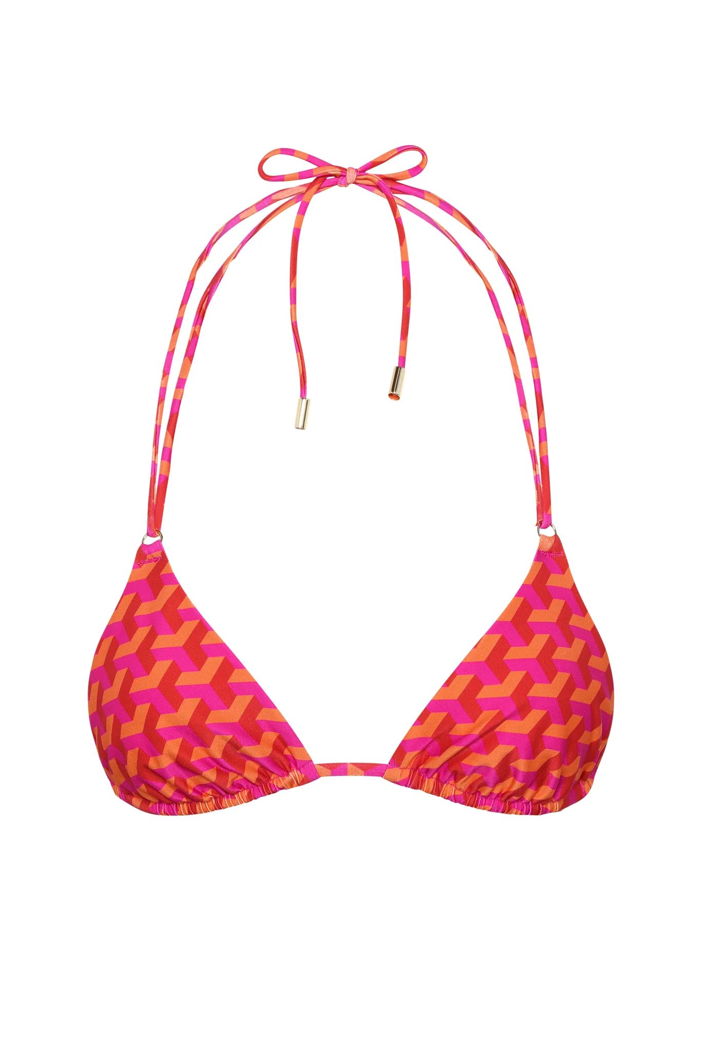 Hanalei Top - Fuchsia Geo | Monday Swimwear