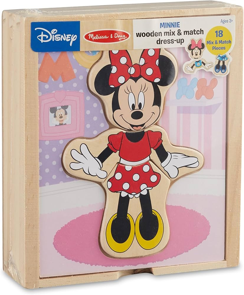 Melissa & Doug Disney Minnie Mouse Dress-Up Puzzle, 18 Pieces Mix and Match Outfits, Sorting & Ma... | Amazon (US)