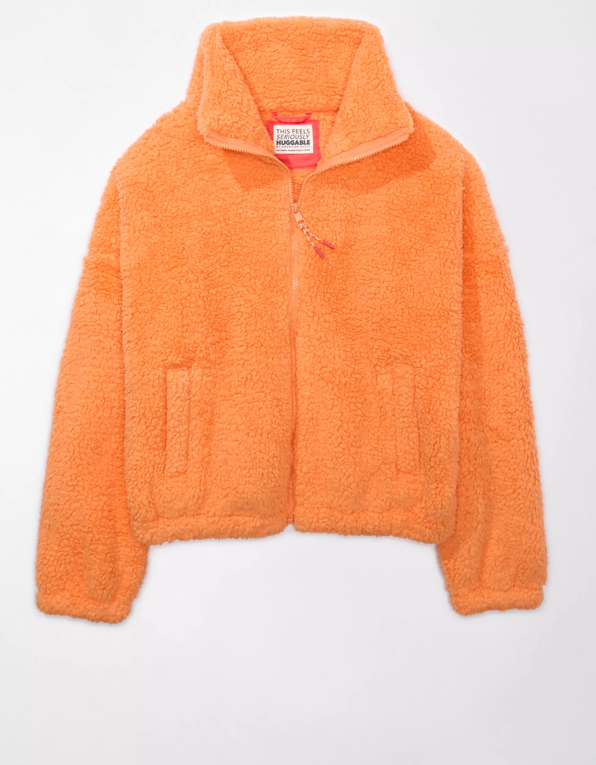 AE Zip-Up Bear Hug Sherpa Jacket | American Eagle Outfitters (US & CA)