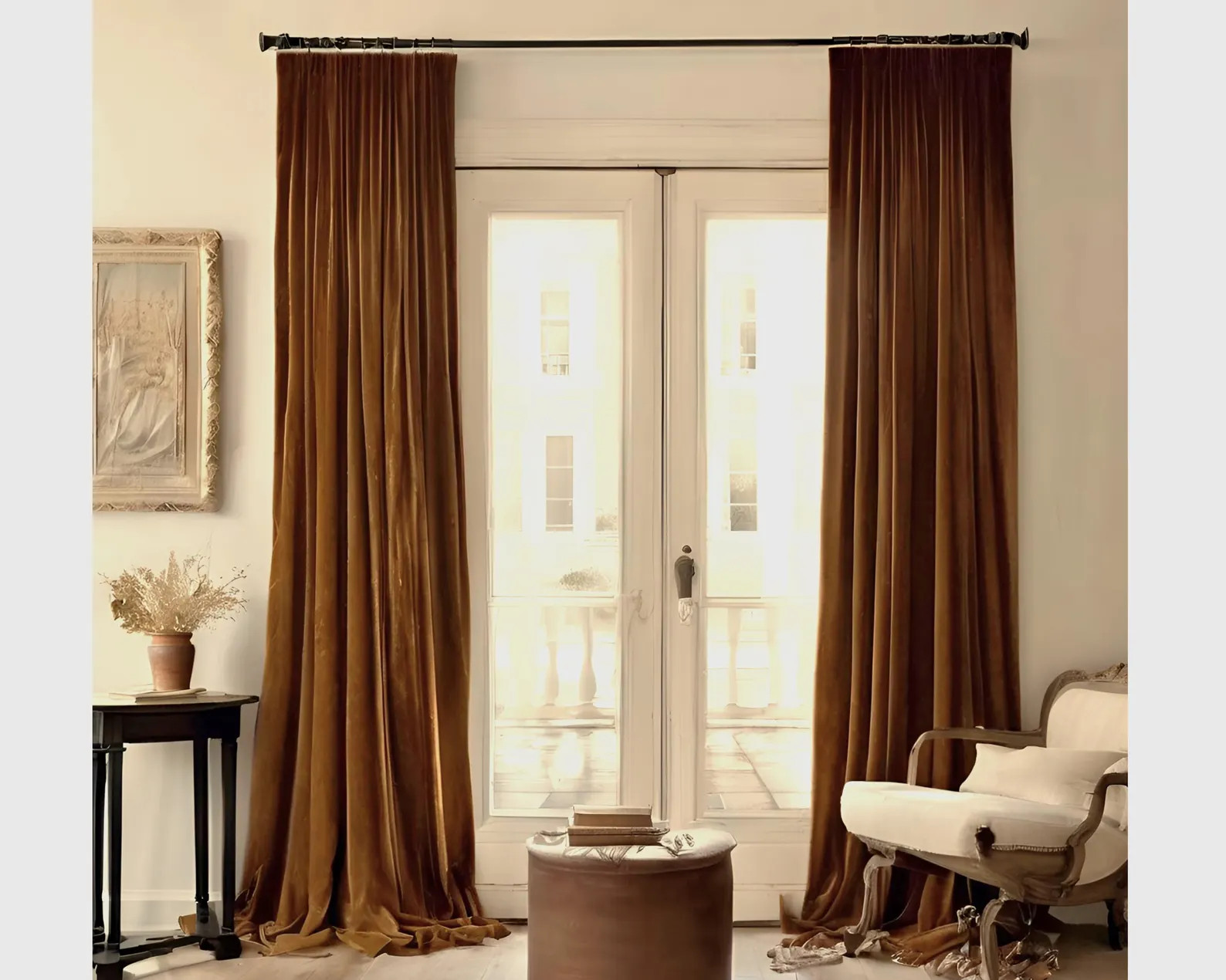 Blackout Velvet Curtains for Bedroom, Velvet Blackout Curtains for Living Room, Nursery. Custom S... | Etsy (US)