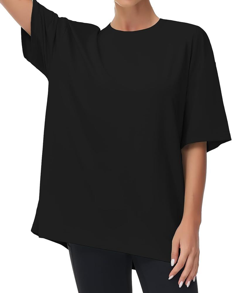 THE GYM PEOPLE Women's Casual Oversized T-Shirts Summer Crewneck Short Sleeve Workout Basic Tee T... | Amazon (US)