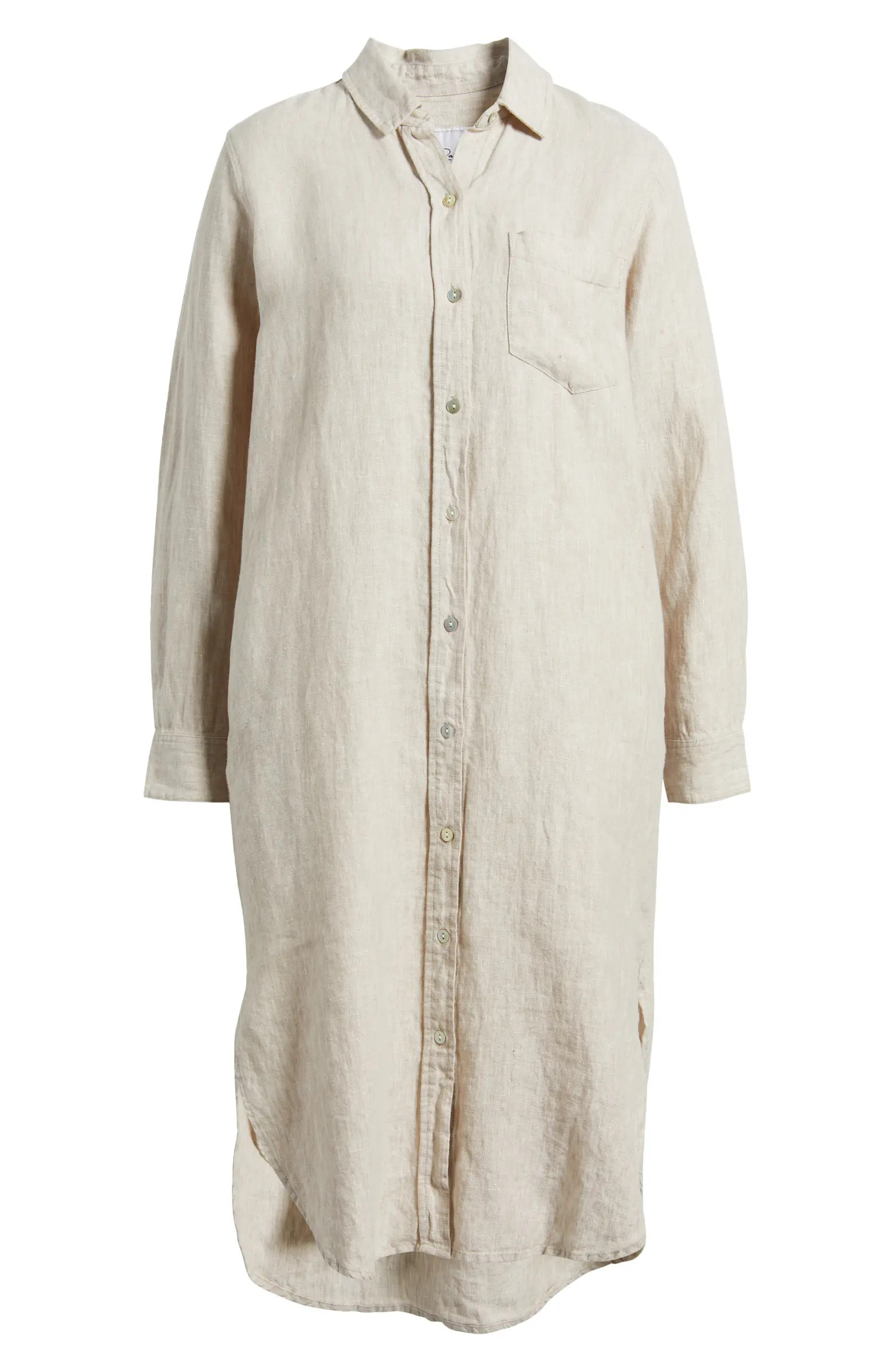 Val Long Sleeve Linen Shirtdress | Nordstrom