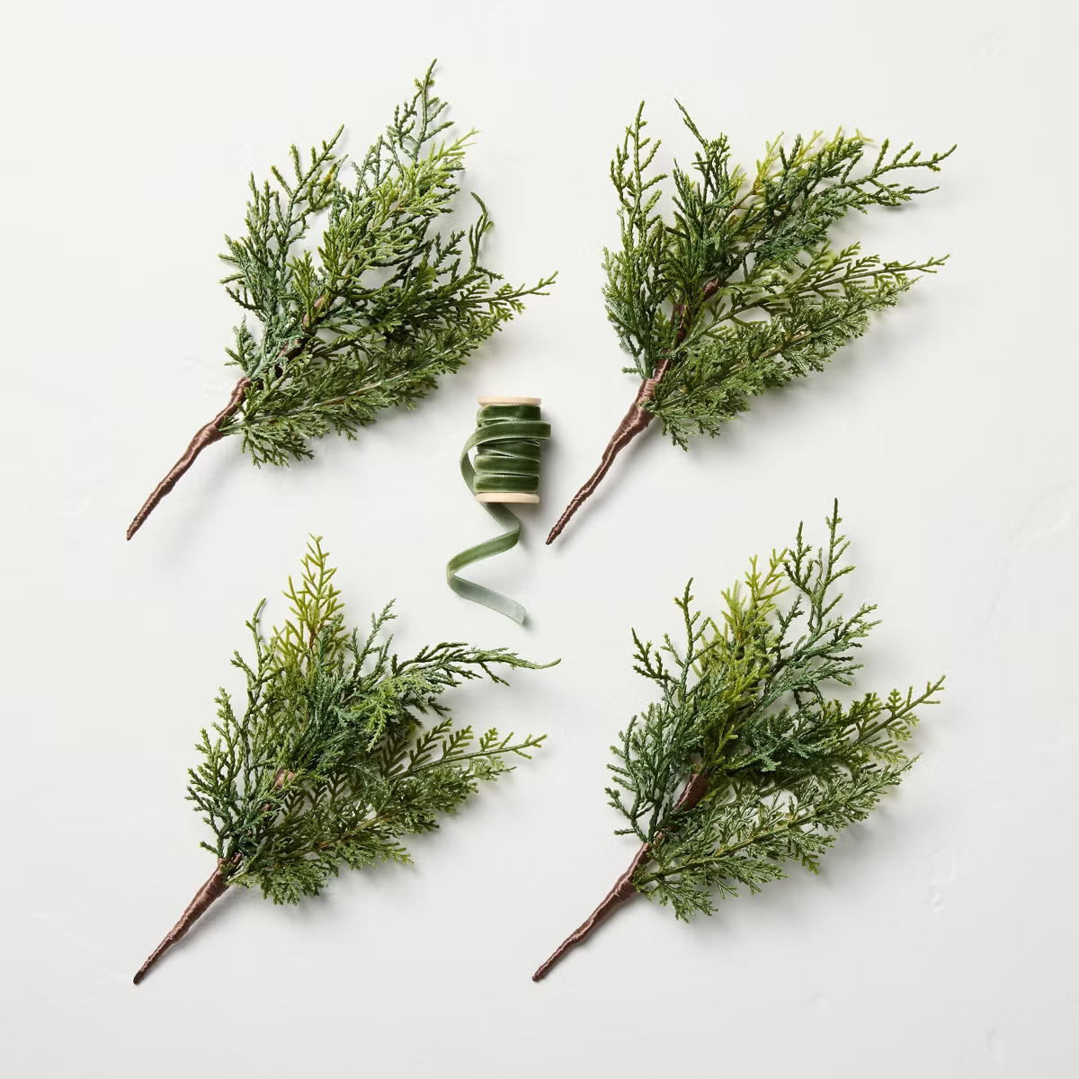 4ct 10.5" Greenery Sprig Gift Topper - Hearth & Hand™ with Magnolia | Target