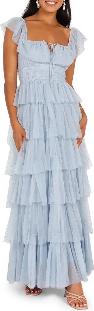 Petal & Pup Belle Swiss Dot Tulle Tiered Maxi Dress | Nordstrom | Nordstrom