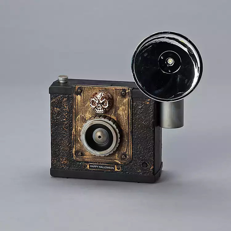 New! Grim Halloween Camera Pre-Lit Decoration | Kirkland's Home