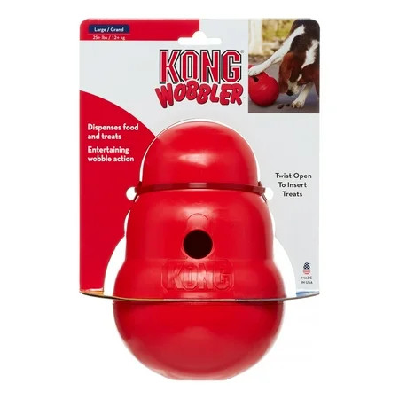 KONG Wobbler Treat Dispenser Dog Toy, Large, Red | Walmart (US)
