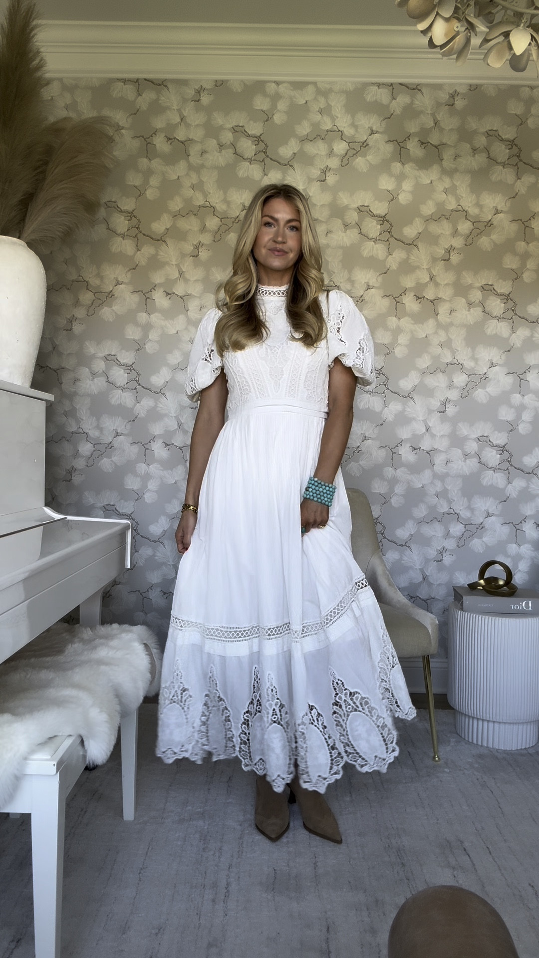 Lace white dress - wearing an XS
Brown suede western boots - run tts 

#LTKSeasonal #LTKstyletip #LTKVideo