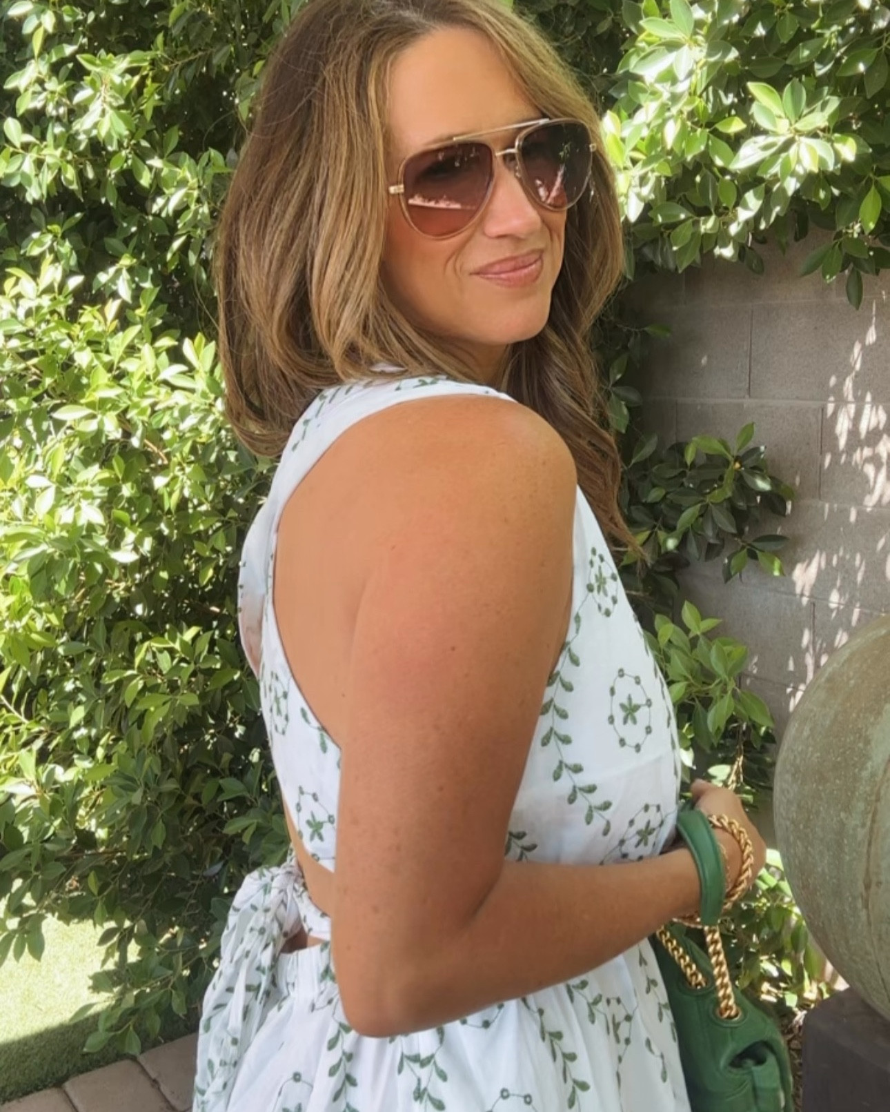 Wearing a medium in the dress. I love that it has pockets, the back is so cute, and the green embroidery is beautiful 😍 

#LTKMidsize #LTKFindsUnder50 #LTKSummerEdit