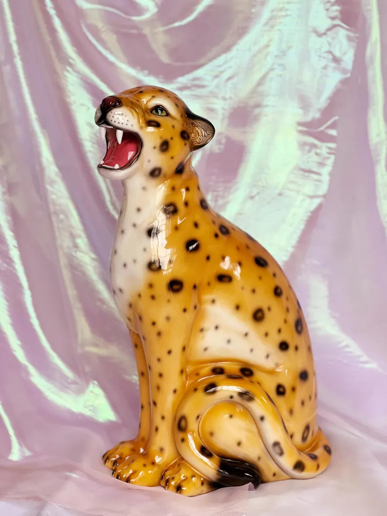 Large Tan Leopard Statue \u2013 Mid-century Inspired Resin Animal Decor (50cm) - Etsy | Etsy (Global)