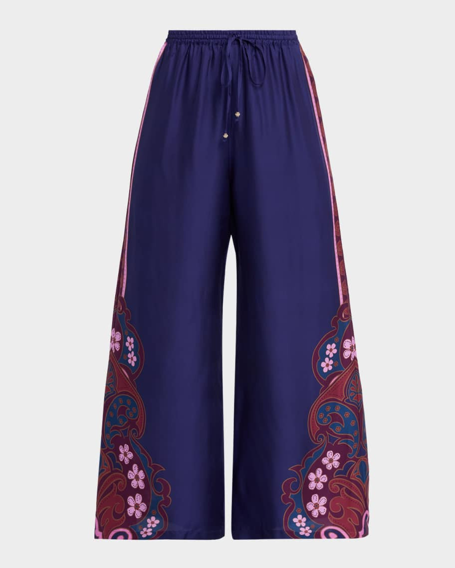 Johnny Was Frankie Easy Printed Drawstring Pants | Neiman Marcus