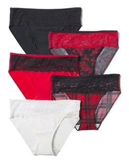 Microfiber Hipster with Lace 5 Pack | Soma Intimates