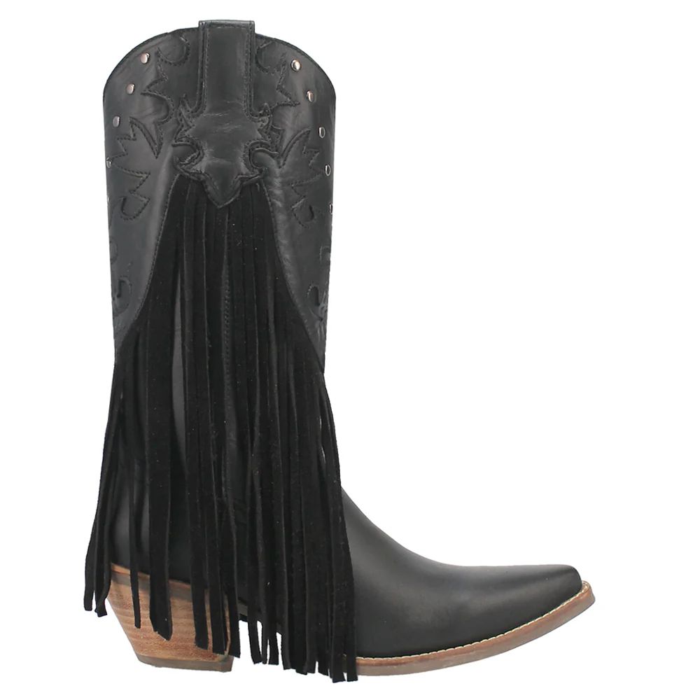 Shop Black Womens Dingo Hoedown Snip Toe Cowboy Boots | Shoebacca