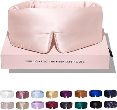 DROWSY Silk Sleep Mask - Face-Hugging, Padded Cocoon for Luxury Sleep in Total Darkness - 100% Pu... | Amazon (US)