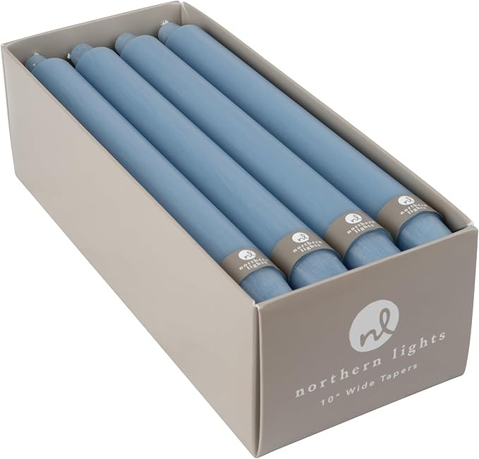 Northern Lights Candles Premium Tapers 10" 12PK - Prairie Blue - 76593 | Amazon (US)