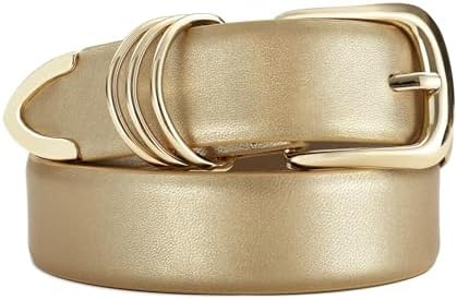 RISANTRY Women's Leather Belts with Metal Buckle Fashion Ladies Waist Belt | Amazon (US)