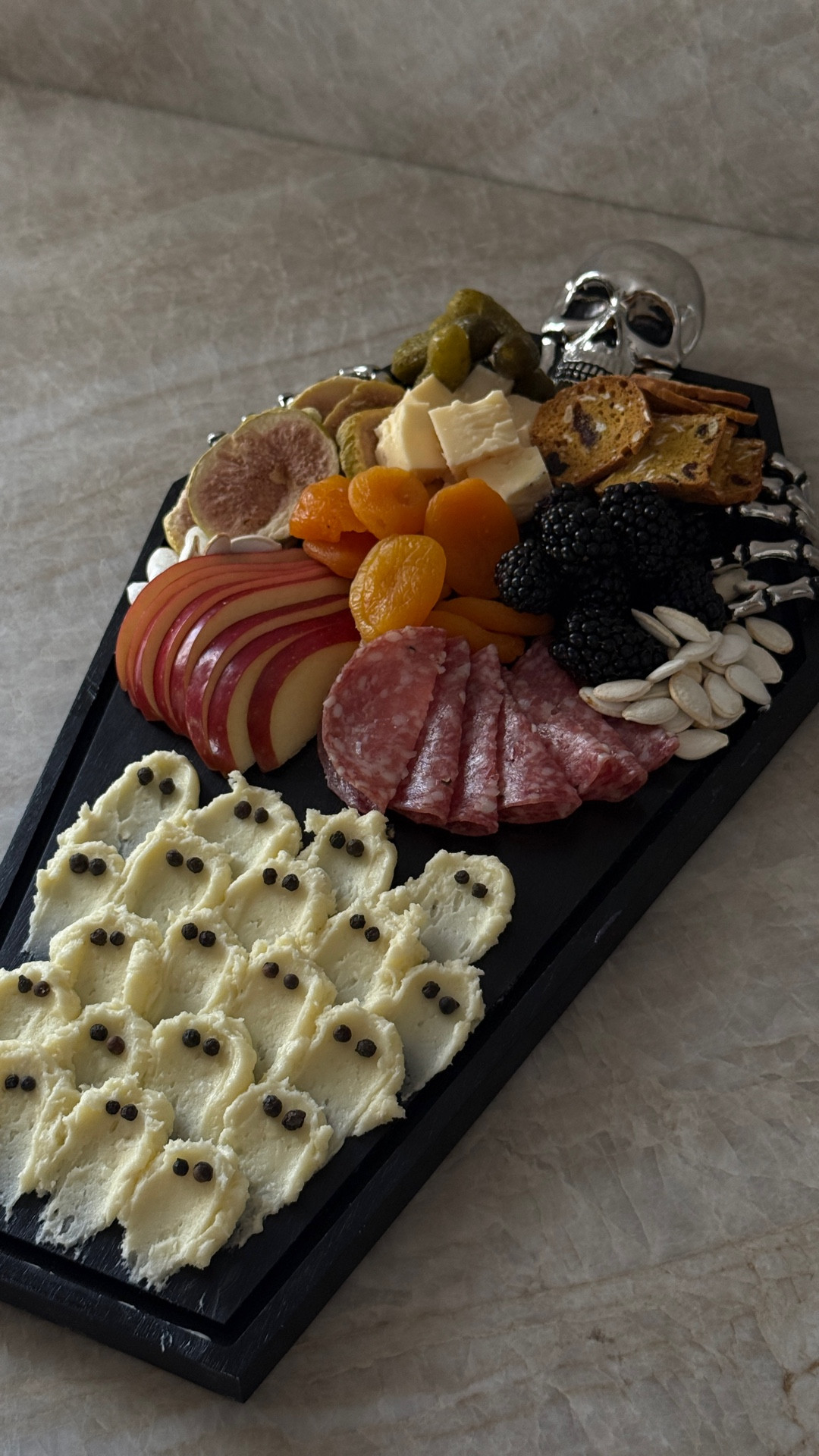Halloween hosting idea 
Great as a Halloween party appetizer 
Or just a spooky girls movie night 

This Halloween coffin cheese board is my fav and an easy but chic way to impress a crowd 💀✨

Halloween party ideas 
Halloween appetizer 
Halloween hosting 
Spooky food 
Spooky hosting 
Halloween inspo 

#LTKFindsUnder50 #LTKHalloween #LTKHome