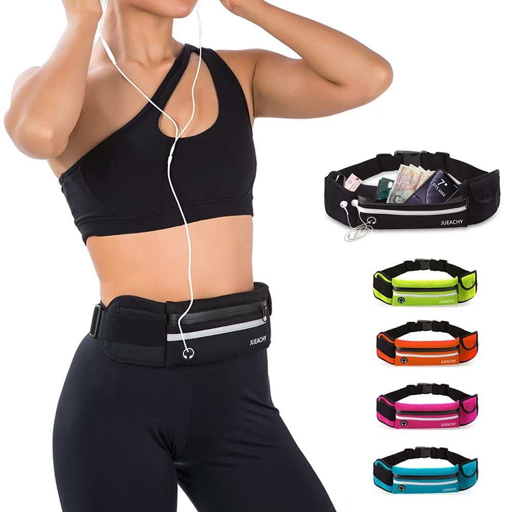 Jueachy Running Belts for Women Waterproof Fanny Pack Running Waist Pouch Phone holder Adjustable... | Amazon (US)
