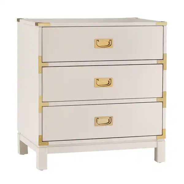 Kedric 3-drawer Goldtone Accent Nightstand by iNSPIRE Q Bold - On Sale - Overstock - 16805776 | Bed Bath & Beyond