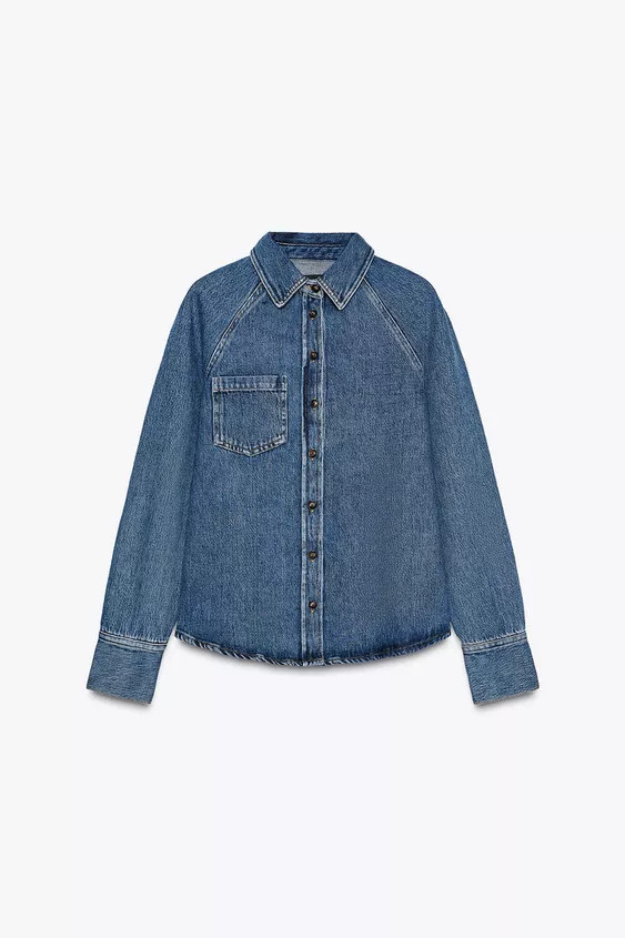 ZW COLLECTION DENIM SHIRT | Zara US