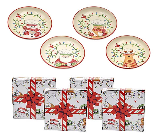 Temp-tations Seasonal Set of (4) Spoon Rests with Gift Boxes | QVC