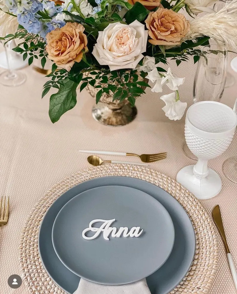 Acrylic Placesettings | Acrylic Names | Acrylic Placecards | Acrylic Name Placecard | Custom Name... | Etsy (US)