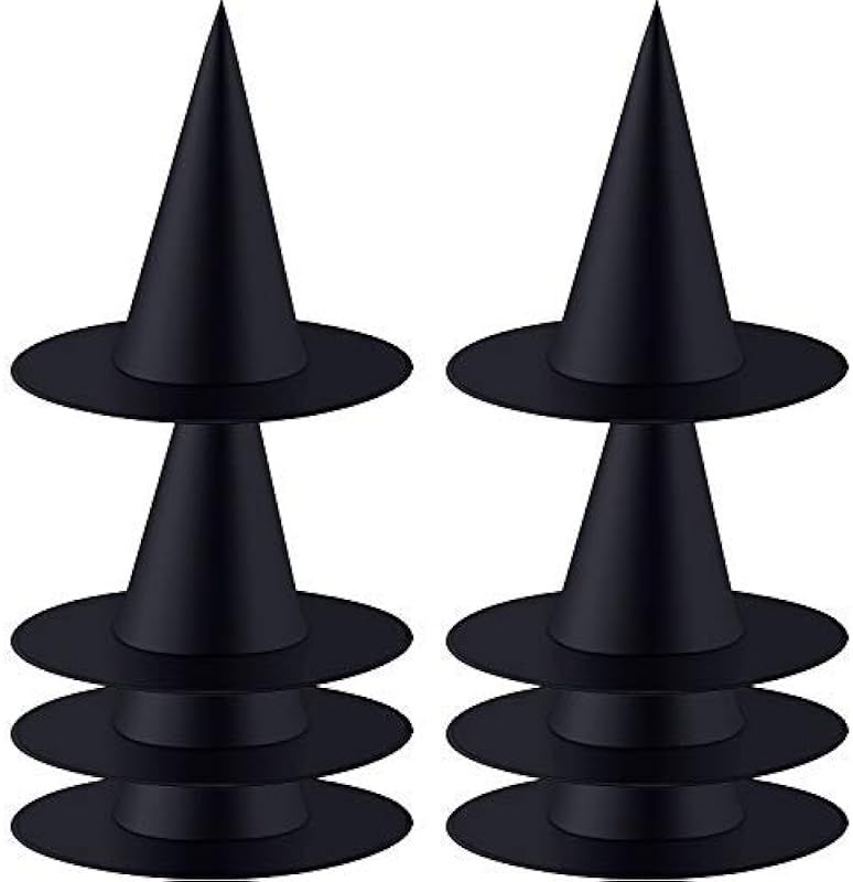 8 Pieces Halloween Witch Hat Witch Costume Accessory for Halloween Christmas Party | Amazon (US)