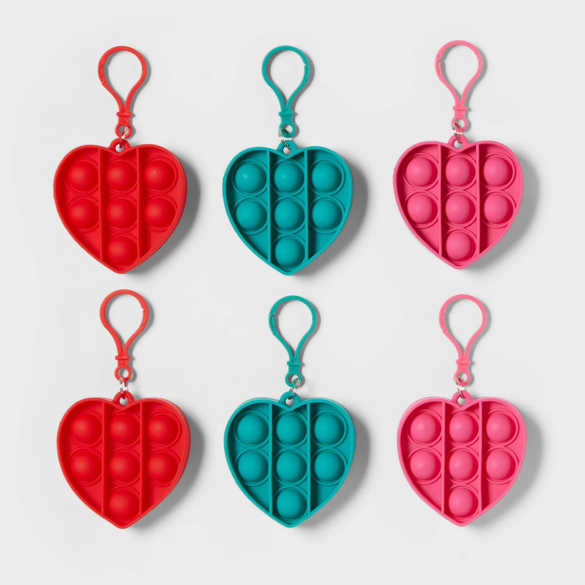 6pc Heart Valentine's Day Pop Its Party Favor Sets - Spritz™ | Target