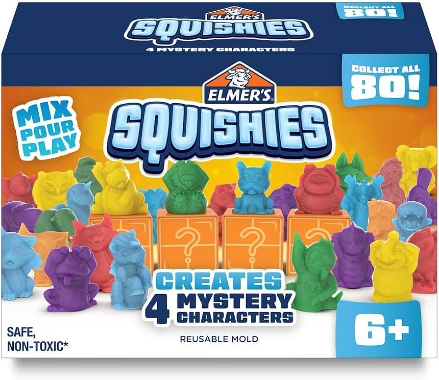 Elmer's Squishies Kids’ DIY Activity Kit, Creates 4 Mystery Characters, 24 Piece Kit, for Ages ... | Amazon (US)