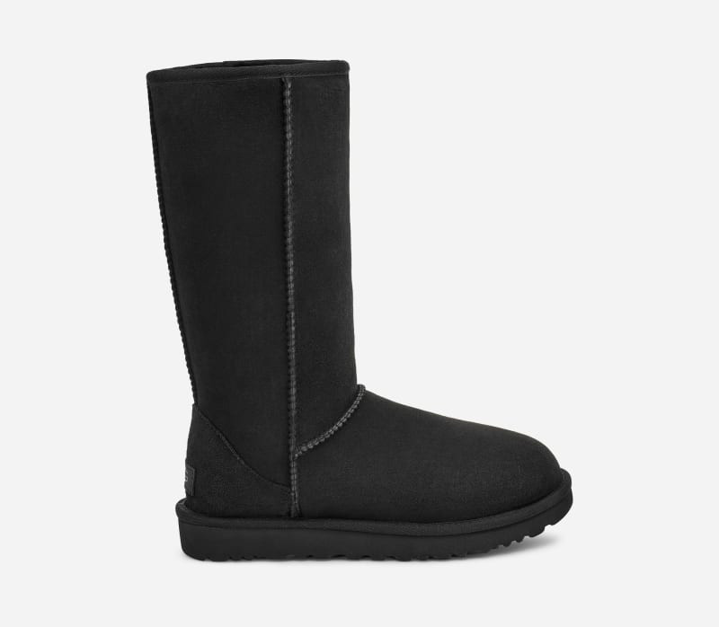 UGG® Women's Classic Tall II Boot Sheepskin Classic Boots in Black/, Size 12 | UGG (US)