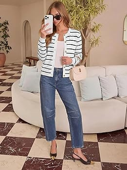 onlypuff Cardigan for Women Dressy Button Down Sweaters Work Cardigans Trendy Clothes Long Sleeve... | Amazon (US)