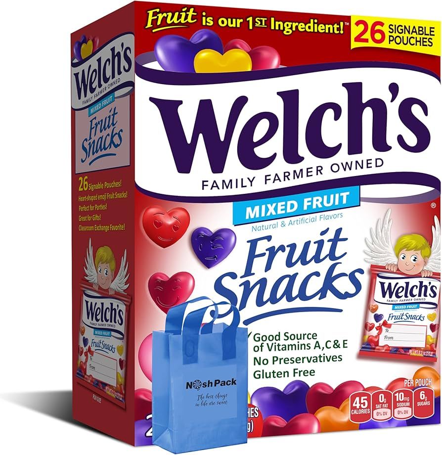 Amazon.com : Welch's Valentines Fruit Snacks, Bulk Valentine Day Candy Gummy Heart Treat Gummies ... | Amazon (US)