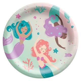 6.75" Pink & Blue Mermaid Paper Plates, 8ct. By Amscan | Michaels® | Michaels Stores