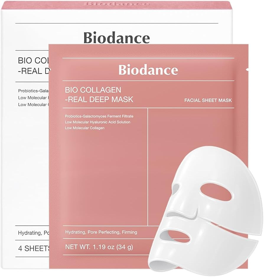 BIODANCE Bio-Collagen Real Deep Mask, Hydrating Overnight Hydrogel Mask, Pore Minimizing, Elastic... | Amazon (US)